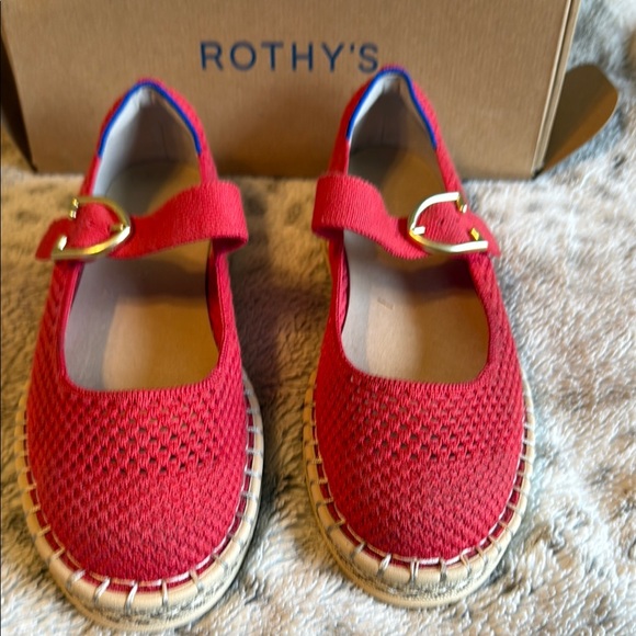 Rothy's Red Espadrilles with Vibrant Color and Casual Design - Picture 1 of 6